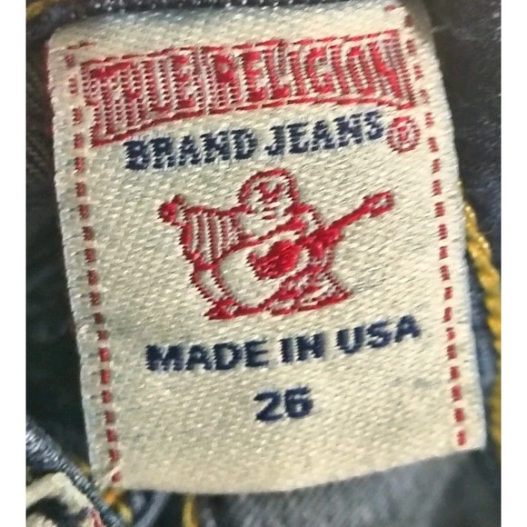 True‎ Religion Jeans Women's Size 26 Blue Dark Wash Denim (broken zipper) - Picture 3 of 10
